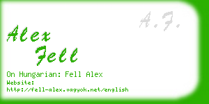 alex fell business card
